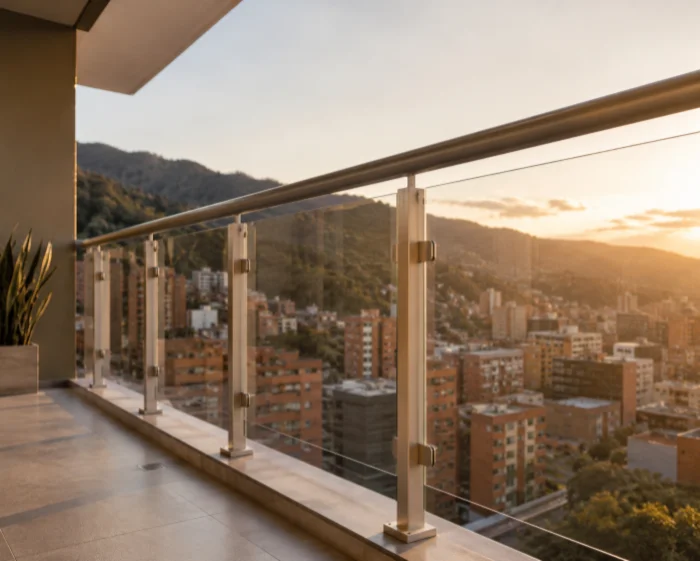 barandas de aluminio instaladas — proyecto Ingealuminios