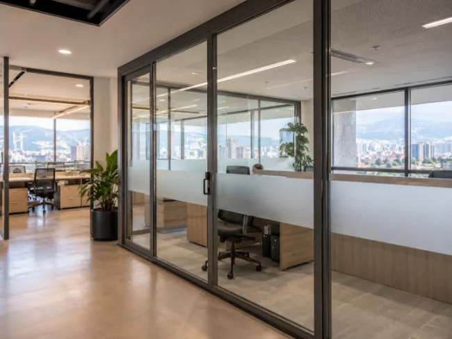 divisiones para oficinas en aluminio